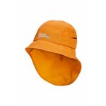 Otroški klobuk Jack Wolfskin VILLI VENT LONG HAT K oranžna barva - oranžna. Otroški klobuk iz kolekcije Jack Wolfskin. Model z ozkim robom, izdelan iz materiala s potiskom.