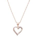 Beneto Srebrna ogrlica iz srebrnega zlata s srcem AGS289 / 47-ROSE srebro 925/1000