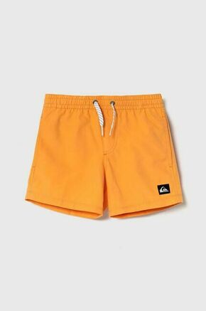Otroške kopalne kratke hlače Quiksilver SOLID YTH 14 oranžna barva - oranžna. Otroške kopalne kratke hlače iz kolekcije Quiksilver. Model izdelan iz gladke tkanine. Lahek material