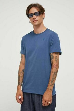 Bombažna kratka majica G-Star Raw mornarsko modra barva - mornarsko modra. Kratka majica iz kolekcije G-Star Raw. Model izdelan iz tanke