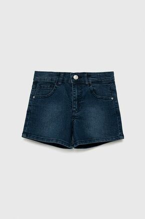Guess otroške jeans kratke hlače - mornarsko modra. Otroške kratke hlače iz kolekcije Guess. Model izdelan iz jeansa.