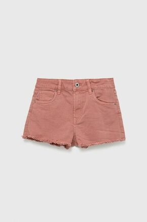 Otroške kratke hlače iz jeansa Pepe Jeans roza barva