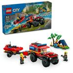 LEGO® City 60412 Gasilsko vozilo 4x4 in reševalni čoln