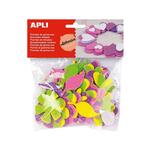 Apli Kids eva pena oblike, rože z bleščicami 48 kos API13078