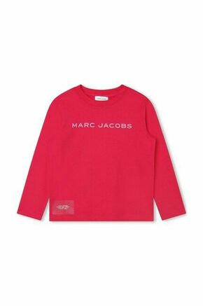 Otroška bombažna majica z dolgimi rokavi Marc Jacobs rdeča barva - rdeča. Otroške Majica z dolgimi rokavi iz kolekcije Marc Jacobs