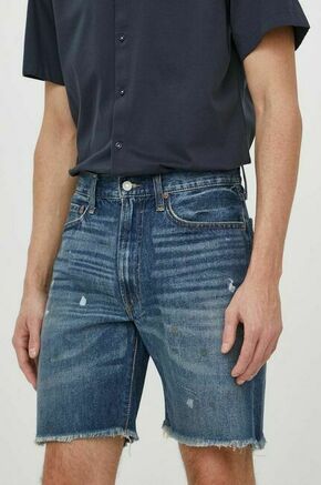 Jeans kratke hlače Polo Ralph Lauren moški - modra. Kratke hlače iz kolekcije Polo Ralph Lauren. Model izdelan iz jeansa. Model iz izjemno udobne bombažne tkanine
