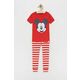 GAP bombažna pižama za otroke - rdeča. Otroška pižama iz kolekcije GAP. Model izdelan iz tkanine s potiskom.