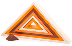 Bigjigs Baby Drevené skladacie trojuholníky