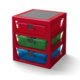 LEGO organizator s tremi predali - rdeč