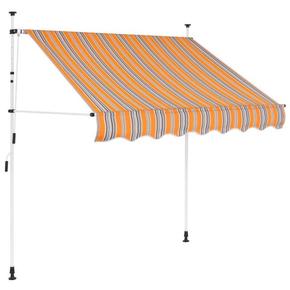 Shumee Ročno zložljiva tenda 200 cm rumene in modre črte