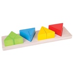 Bigjigs Toys Vkladacie puzzle zlomky trojuholníky