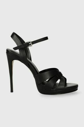 Usnjeni sandali Aldo AFAONI črna barva - črna. Sandali iz kolekcije Aldo. Model izdelan iz naravnega usnja. Udoben vložek iz pene Pillow Walk z dvojno gostoto zagotavlja blaženje in udobje stopala.