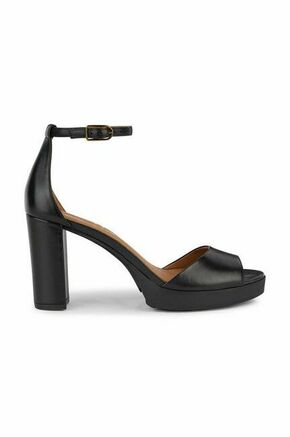 Usnjeni sandali Geox D WALK PLEASURE 85S črna barva