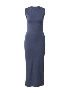 Obleka Samsoe Samsoe - modra. Casual obleka iz kolekcije Samsoe Samsoe. Model izdelan iz enobarvne pletenine. Model iz izjemno udobne tkanine z visoko vsebnostjo viskoze.