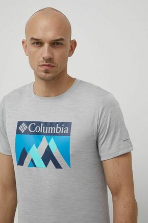 Športni t-shirt Columbia Zero Rules - siva. Športni t-shirt iz kolekcije Columbia. Model izdelan iz materiala