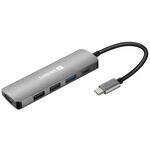 Priklopna postaja Sandberg za prenosni računalnik - USB-C priklopna postaja HDMI+3xUSB+PD 100W (USB-C vhod; HDMI+USB-C+1xUSB-A3.0+2xUSB-A2.0 izhod)