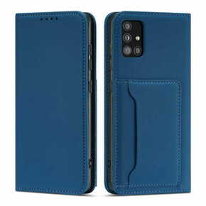 Slomart magnet card case case za xiaomi redmi note 11 torbica card wallet card holder blue