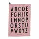 Rožnata bombažna kuhinjska krpa Design Letter Alphabet, 40 x 60 cm