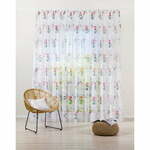 Bela/rožnata prosojna zavesa 300x245 cm Shoyo – Mendola Fabrics