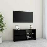 vidaXL TV omarica črna 80x31x39 cm trdna borovina