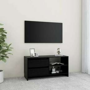 VidaXL TV omarica črna 80x31x39 cm trdna borovina