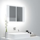LED kopalniška omarica z ogledalom visok sijaj bela 60x12x45 cm