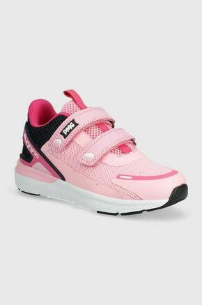 Otroški čevlji Primigi roza barva - roza. Otroški čevlji iz kolekcije Primigi. Model izdelan iz kombinacije tekstilnega in sintetičnega materiala.