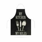 Family Kuhinjski predpasnik "my kitchen, my rules" imitacija lanu odrasli 68 x 52 cm