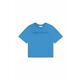 Otroška bombažna kratka majica Marc Jacobs - modra. Otroške kratka majica iz kolekcije Marc Jacobs, izdelana iz tanke, elastične pletenine. Model iz zračne bombažne tkanine.