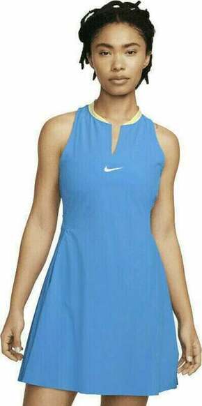 Nike Dri-Fit Advantage Womens Tennis Dress Light Photo Blue/White S Teniška obleka