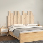 vidaXL Stensko posteljno vzglavje 127,5x3x80 cm trdna borovina