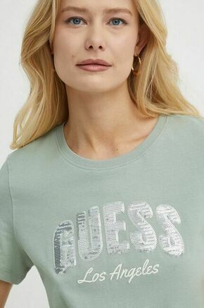 Bombažna kratka majica Guess ženska
