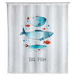Pralna kopalniška zavesa Wenko Big Fish, 180 x 200 cm