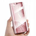 WEBHIDDENBRAND Onasi Clear View torbica za Samsung Galaxy A02s A025, roza