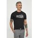 Kratka majica Guess moški, črna barva - črna. Kratka majica iz kolekcije Guess, izdelana iz tanke, elastične pletenine. Model iz zračne tkanine z visoko vsebnostjo bombaža.