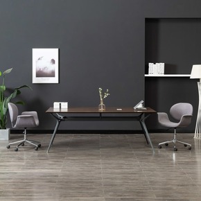 Greatstore Vrtljiv pisarniški stol sivo blago