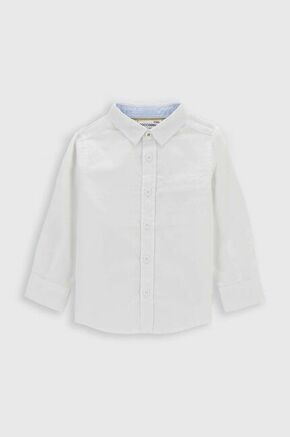 Bombažna srajca za dojenčka Coccodrillo bela barva - bela. Za dojenčka srajca iz kolekcije Coccodrillo. Model izdelan iz enobarvne tkanine.