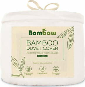 Bambaw Prevleka za odejo iz bambusa 240 x 220 cm - White