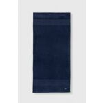Bombažna brisača Lacoste 50 x 100 cm - modra. Bombažna brisača iz kolekcije Lacoste. Model izdelan iz tekstilnega materiala.