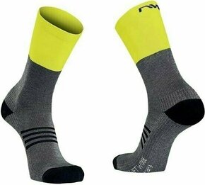 Northwave Extreme Pro High Sock Grey/Yellow Fluo S Kolesarske nogavice
