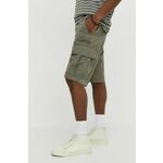 Bombažne kratke hlače Levi's zelena barva - zelena. Kratke hlače iz kolekcije Levi's. Model izdelan iz gladke tkanine. Model iz tankega materiala je idealen za toplejše letne čase.