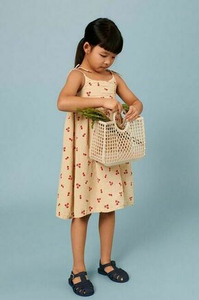 Otroška bombažna obleka Liewood Eli Printed Dress rdeča barva - rdeča. Otroška obleka iz kolekcije Liewood. Nabran model
