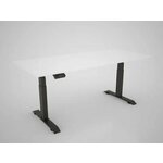 MS VISCOM dvižna miza s ploščo v dekorju egger premium bela - 1800 x 800 mm, črno podnožje