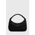 Torbica Chiara Ferragni črna barva - črna. Srednje velika torbica iz kolekcije Chiara Ferragni. Model na zapenjanje, izdelan iz tekstilnega materiala.