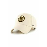 Kapa s šiltom 47 brand NHL Boston Bruins bež barva, H-MVPSP01WBP-NTA - bež. Kapa s šiltom vrste baseball iz kolekcije 47 brand. Model izdelan iz pletenine z nalepko.