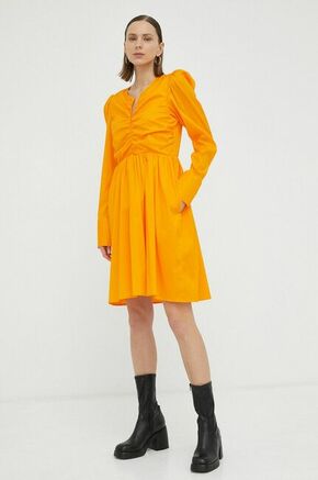 Obleka Gestuz TolinaGZ Ls oranžna barva - oranžna. Obleka iz kolekcije Gestuz. Nabran model