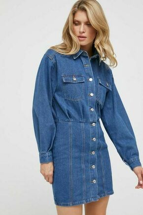 Jeans obleka Answear Lab PREMIUM DENIM - modra. Obleka iz kolekcije Answear Lab. Model izdelan iz jeansa. Model iz izjemno udobne bombažne tkanine.