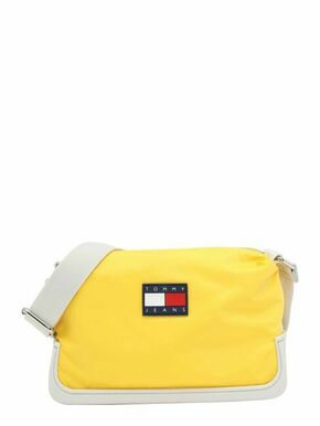 Torbica Tommy Jeans rumena barva - rumena. Majhna torbica iz kolekcije Tommy Jeans. Model na zapenjanje