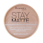 Rimmel London Stay Matte dolgo obstojni kompakten puder 14 g odtenek 002 Pink Blossom