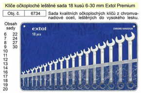 Extol Premium komplet viličasto obročnih ključev (6734)
